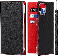 Vista 35 de iCoverCase Funda tipo cartera compatible con iPhone 13 Pro Max con ranuras para tarjetas, funda magnética de piel auténtica con bloqueo RFID, Naranja