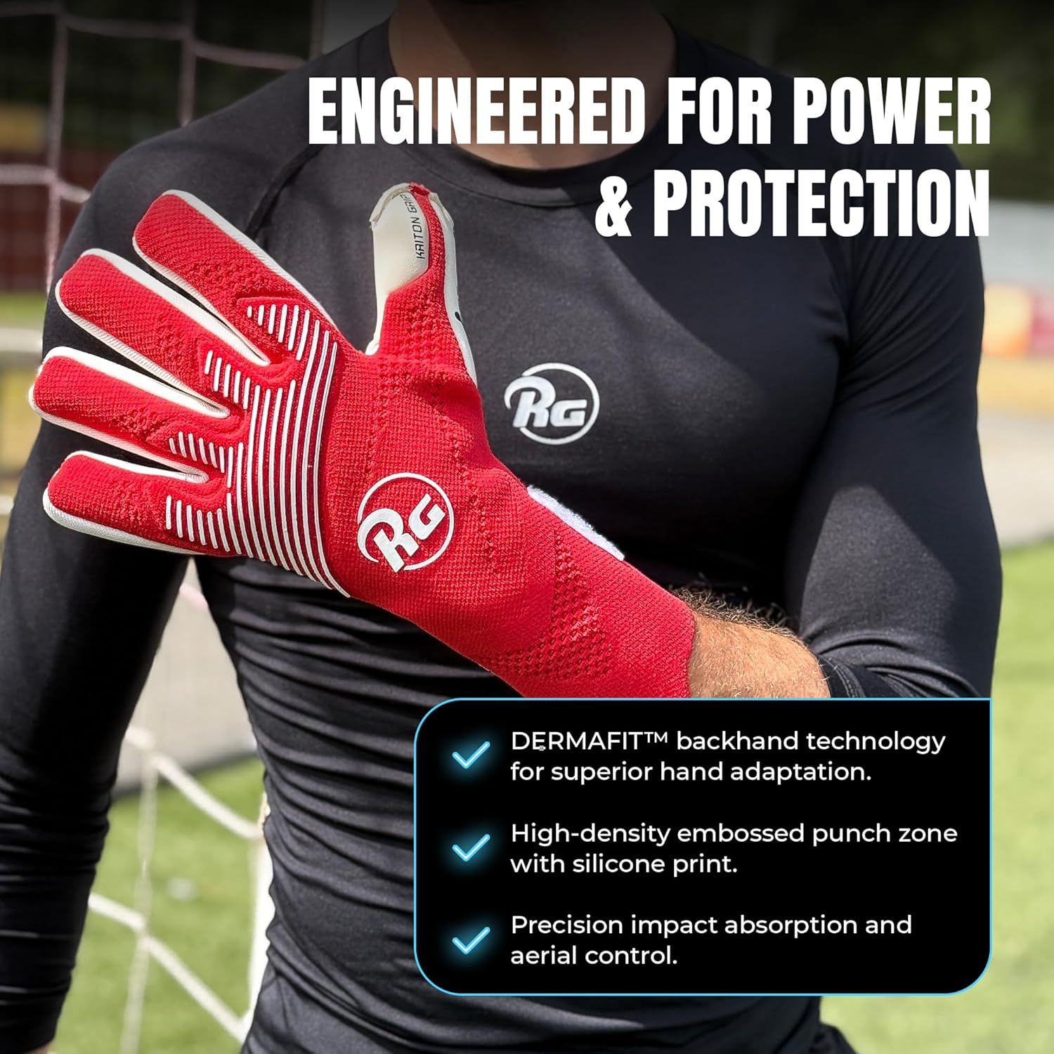 RG TORIDE 25/26 Soccer Goalie Gloves – Negative Cut Professional Goalkeeper Gloves | Kriton German Latex Palm | DermaFit Backhand | Punch Zone | All-Weather Durable Goalkeeper Gloves