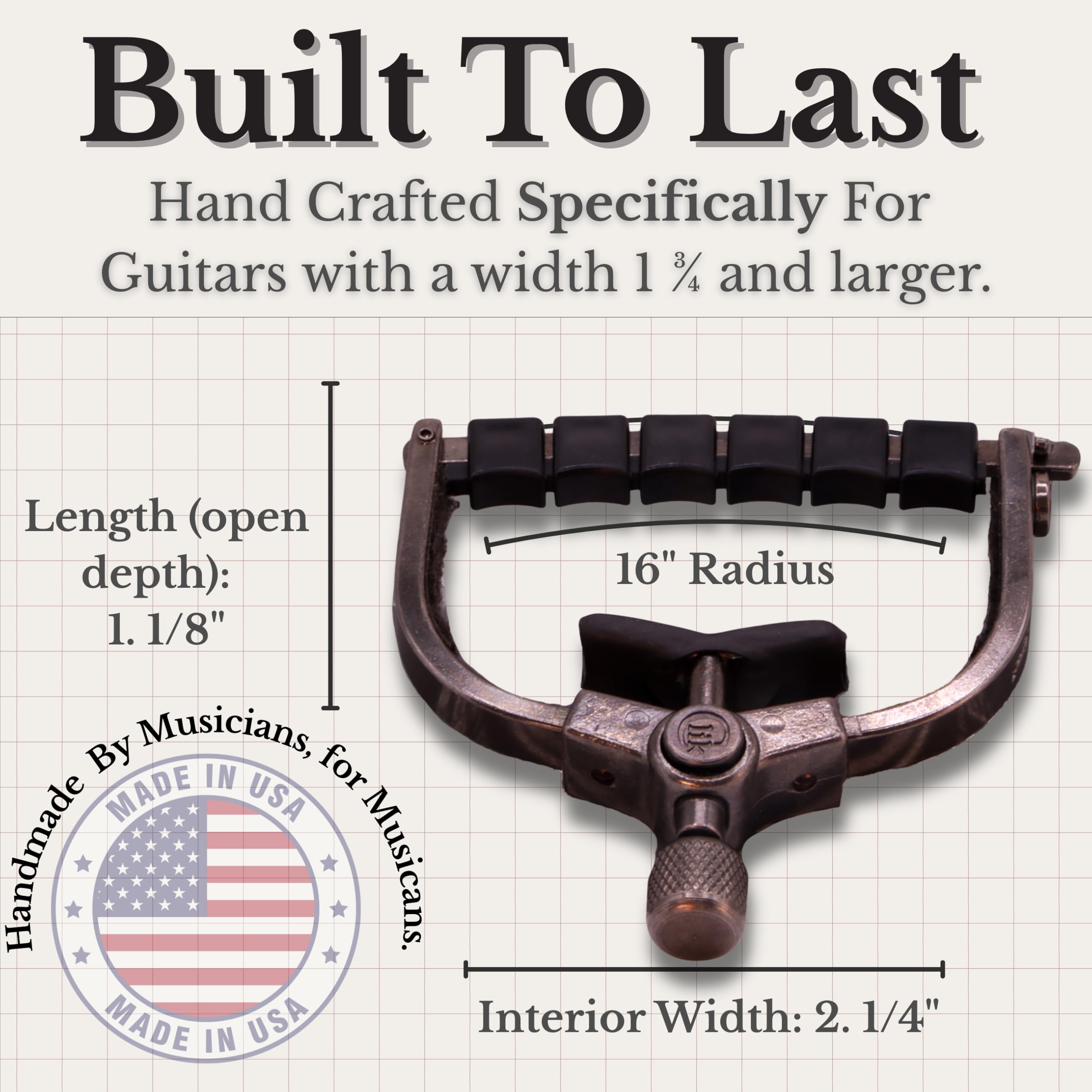 Paige Clik Capo PC-6W-ETI 6-string wide