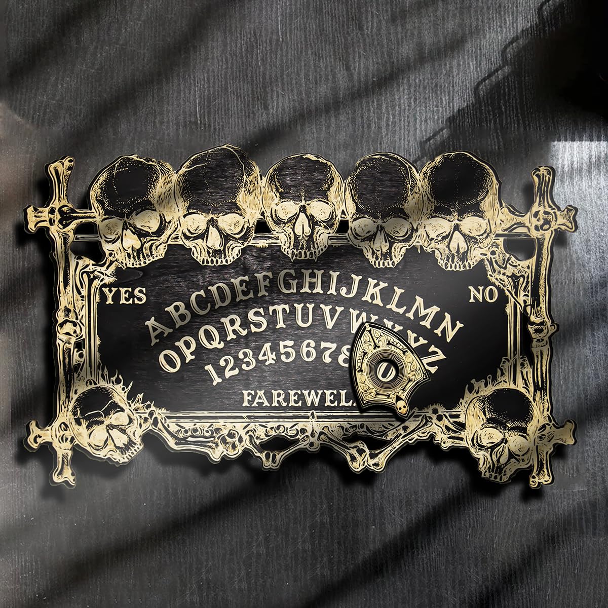 YIVFOX Ouija Board Magic Skull Divination Board for Party and Decoration Wooden Spiritual Dialogue Board for Witchy Supplies - Image 2