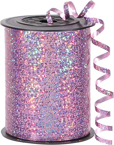Miniatura 77 de Cinta rizadora morada – Cinta rizadora metálica brillante de 500 yardas para envolver regalos, globos, Halloween y fiestas de cumpleaños Cinta morada