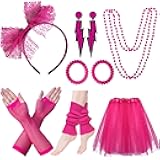 80s Costumes for Women 80s Accessories Set Fishnet Gloves Leg Warmers Tutu Skirts 1980s Party Outfits