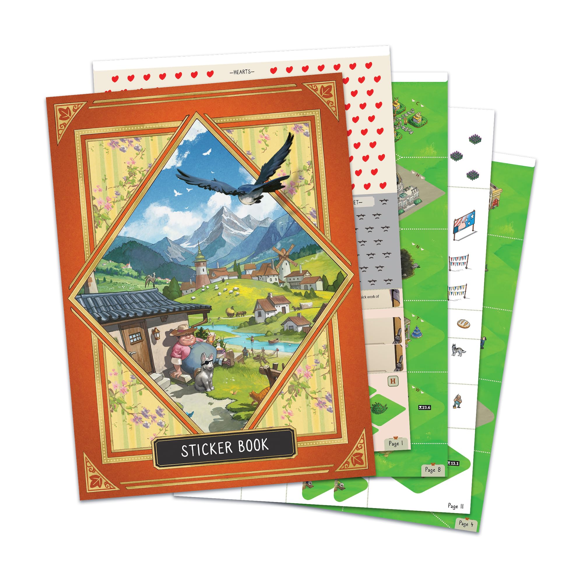 Asmodee Cozy Stickerville Juego de mesa familiar, a partir de 8 años, 1–6 jugadores, 30–45 minutos de duración