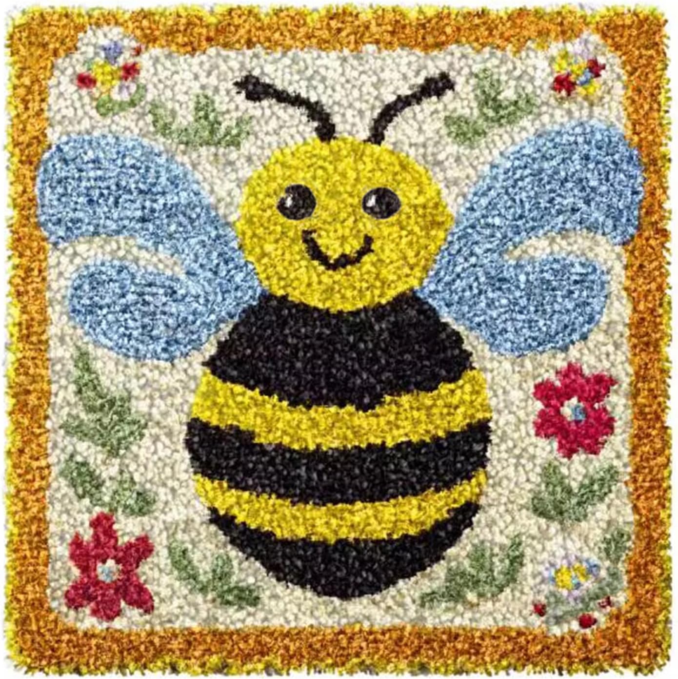 YP Sunflower Latch Hook Rug Kits for Adults,DIY Crochet Yarn Rugs Hooking Craft Kit with Color Preprinted Pattern Design for Beginners,Home Decoration Festival Gifts,20.5''x20.5''