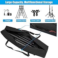 Vista 14 de 60" Multifunctional Tripod Bag, Heavy Duty Tripod Carrying Case with Dual Compartment for Music Stand, Mic Stand, Speakers Stand, Tripods, Lights