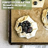 Vista 5 de Zenlogy 8x8 Hojas de Pergamino Cuadradas (200 hojas) - Papel Pergamino Sin Blanquear, Antiadherente, Precortado - Se Ajusta a Moldes de Brownie