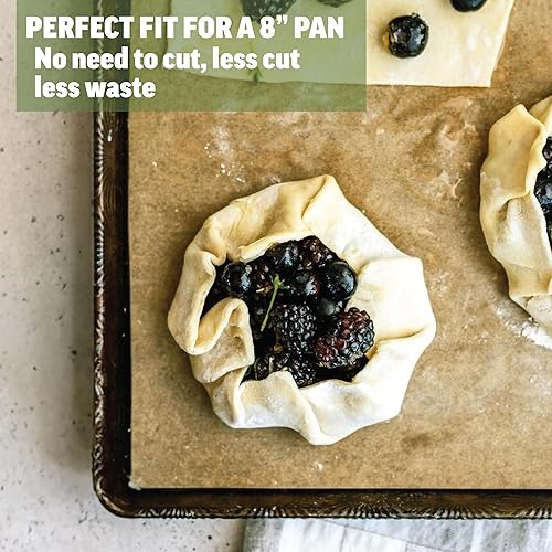 Miniatura 5 de Zenlogy Cuadrados de pergamino de 8 x 8 (200 hojas), sin blanquear, antiadherente, precortado, se adapta a sartenes cuadradas de brownie de 8 x 8