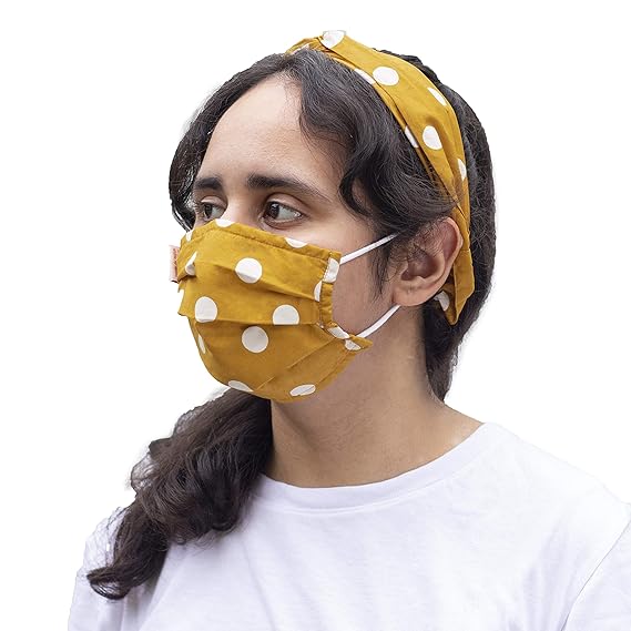 Maple Printed Cotton Face Mask For Kids Girl-(Pack of 3) Anti-Pollution/Dust Protection 3 Layer Filtration System Cotton Breathable Washable & Reusable Quality Cloth face cover Kids 3 Ply Fashion Premium Multicolor Assorted Free Size With Cotton Earloop With Scarf Head Headband Hairband Combo Pack For 2-12 Years Age ,Make in India