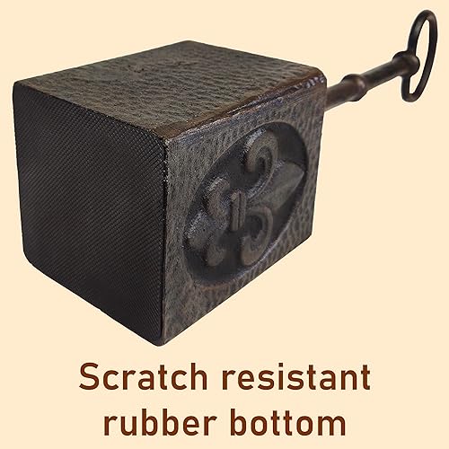 Vista 19 de Lulu Decor, Fleur De Lis - Tope de puerta con mango (barra negra antigua)