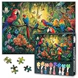 1000 Pieces Challenging Jigsaw Puzzle for Adults Parrot in The Tree Jigsaw Puzzle for Adults Gift Home Decor Tropical Birds Intelligence Puzzles for Family Games 27.5
