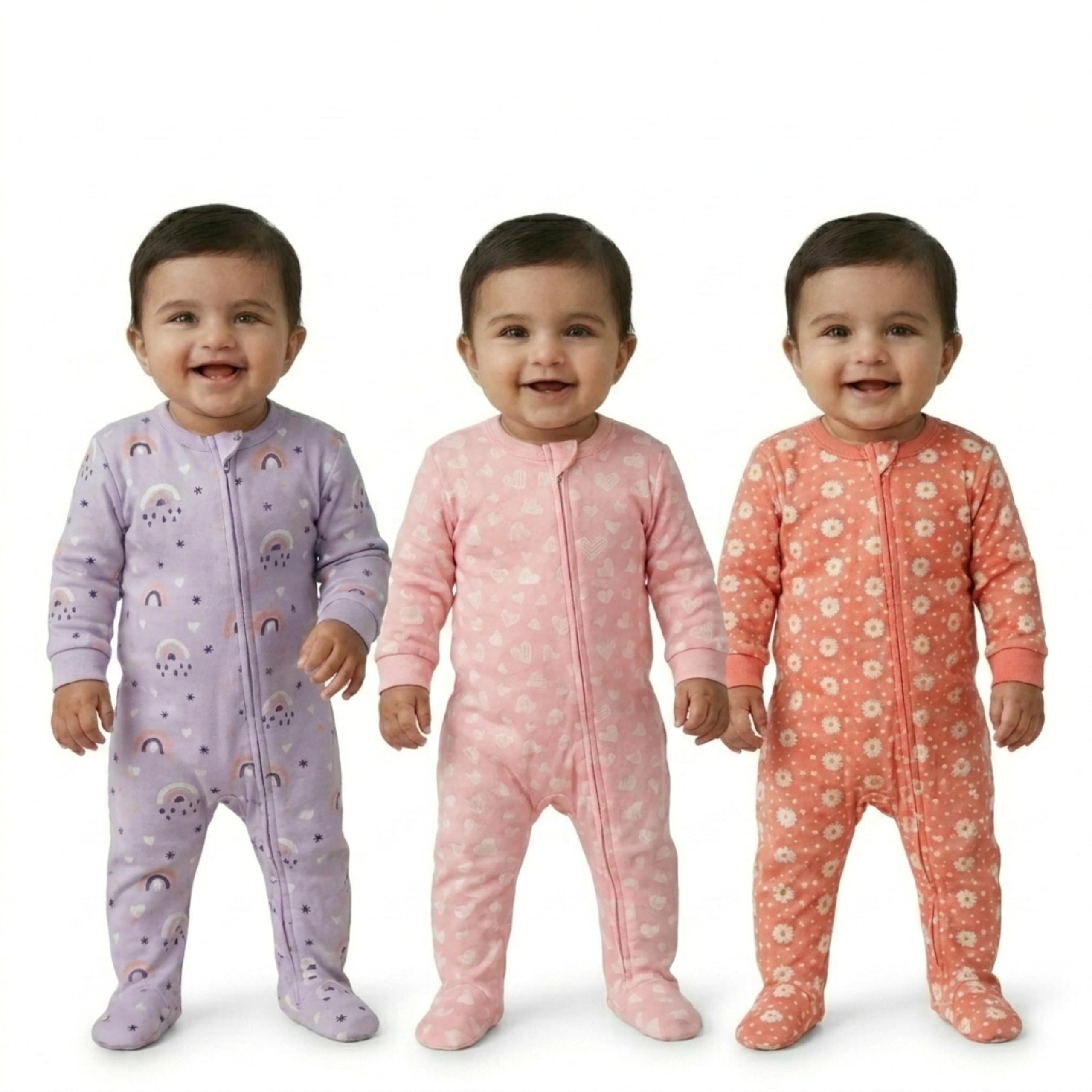 Baby Zipper Romper for Boys and Girls Combos | Cotton | Soft and Comfortable Infant Bodysuit | Trendy Stylish Sleepsuit Nightsuit for Newborn Baby | Printed | Unisex Sleep Wear-image-13