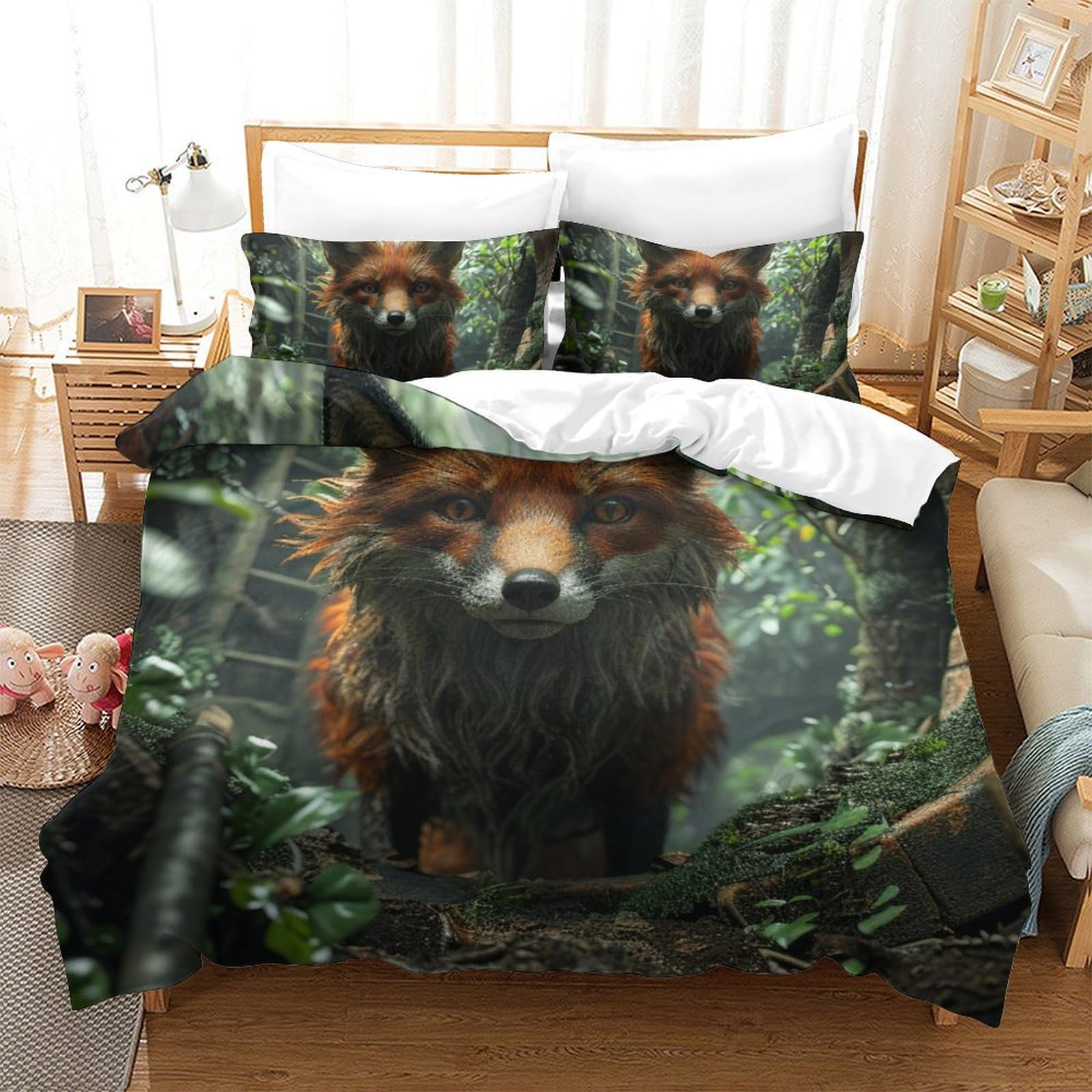 Parure de lit 220x240 anti-plis et douce pour lit double enfant 3D