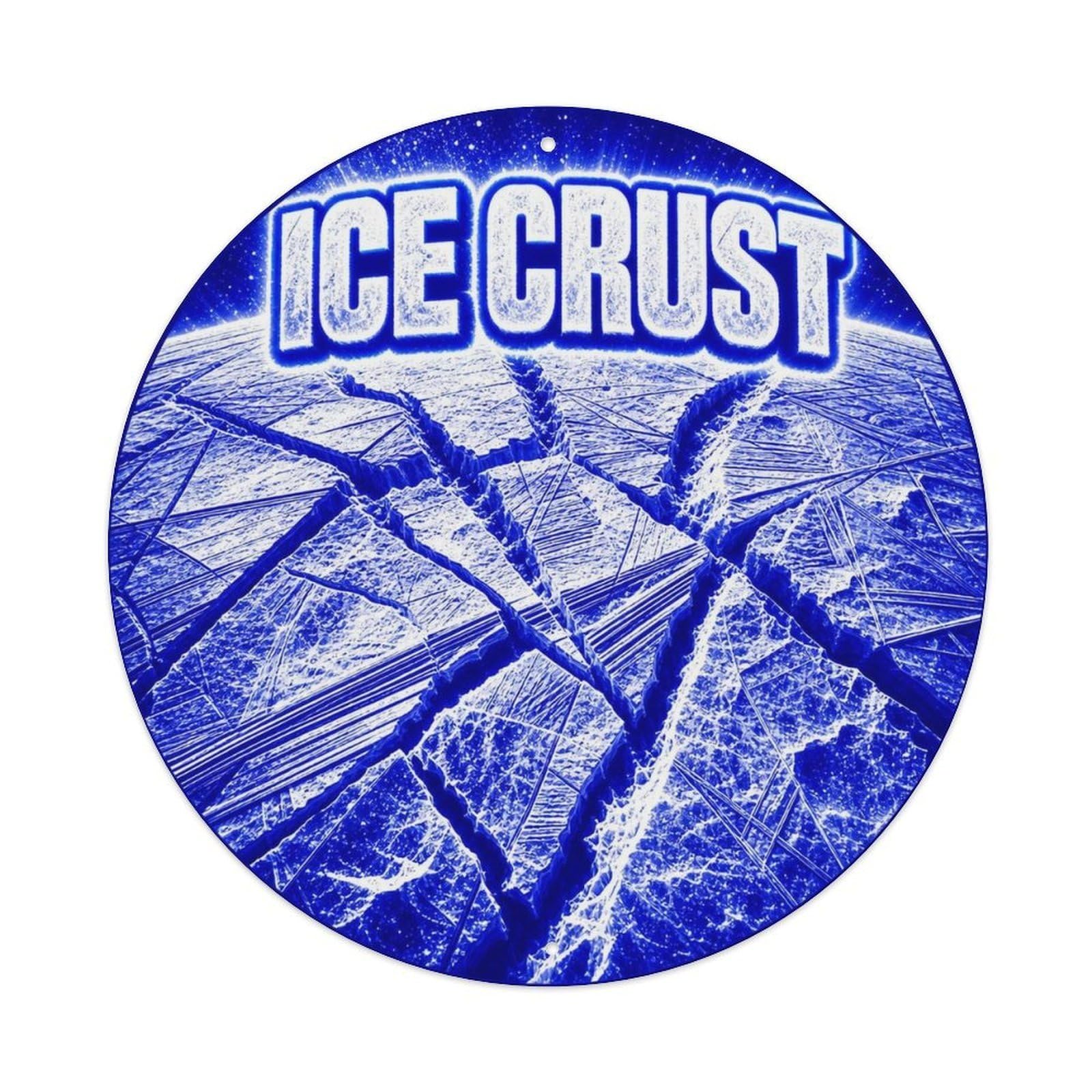 Europa Ice Crust Astrobiology Space Exploration Cosmos Metal Tin Sign