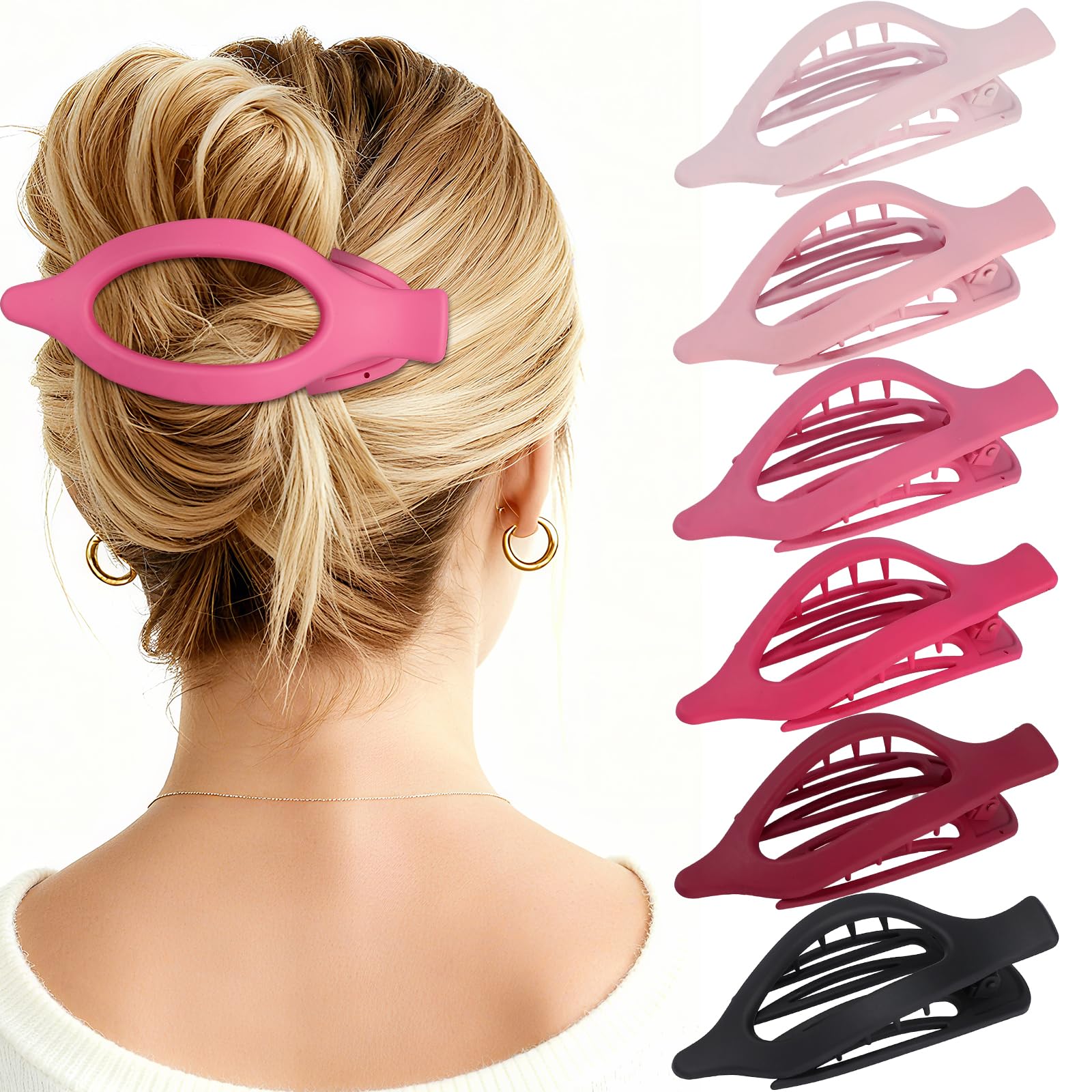 Flat Hair Clips for Women - 6 Pack -22