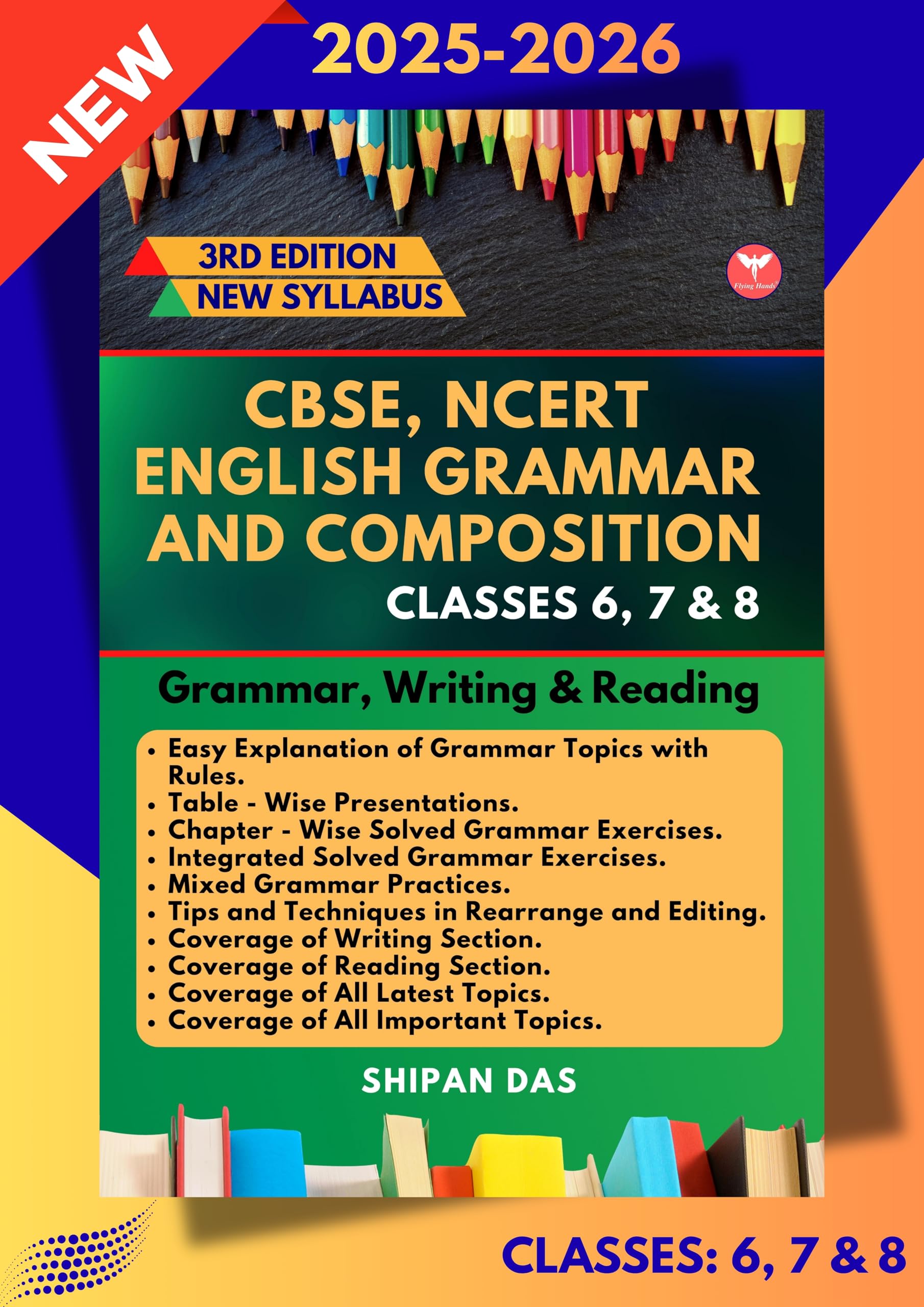 CBSE, NCERT English Grammar and Composition - Class 6, 7 & 8. (Class VI, VII & VIII) Paperback – 31 August 2025