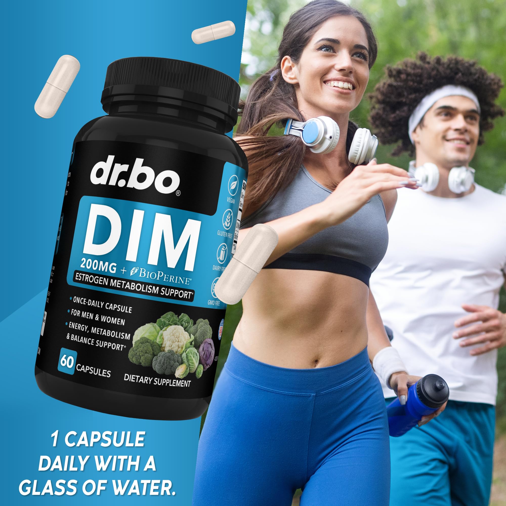 DIM Supplement for Women & Men 200mg - Androgen Estrogen Blocker for Men & Women, Hormonal Acne Pills, Hormone Balance, Menopause Support, Diindolylmethane DIM Supplement Plus BioPerine - 60 Capsules — Amazon image 7