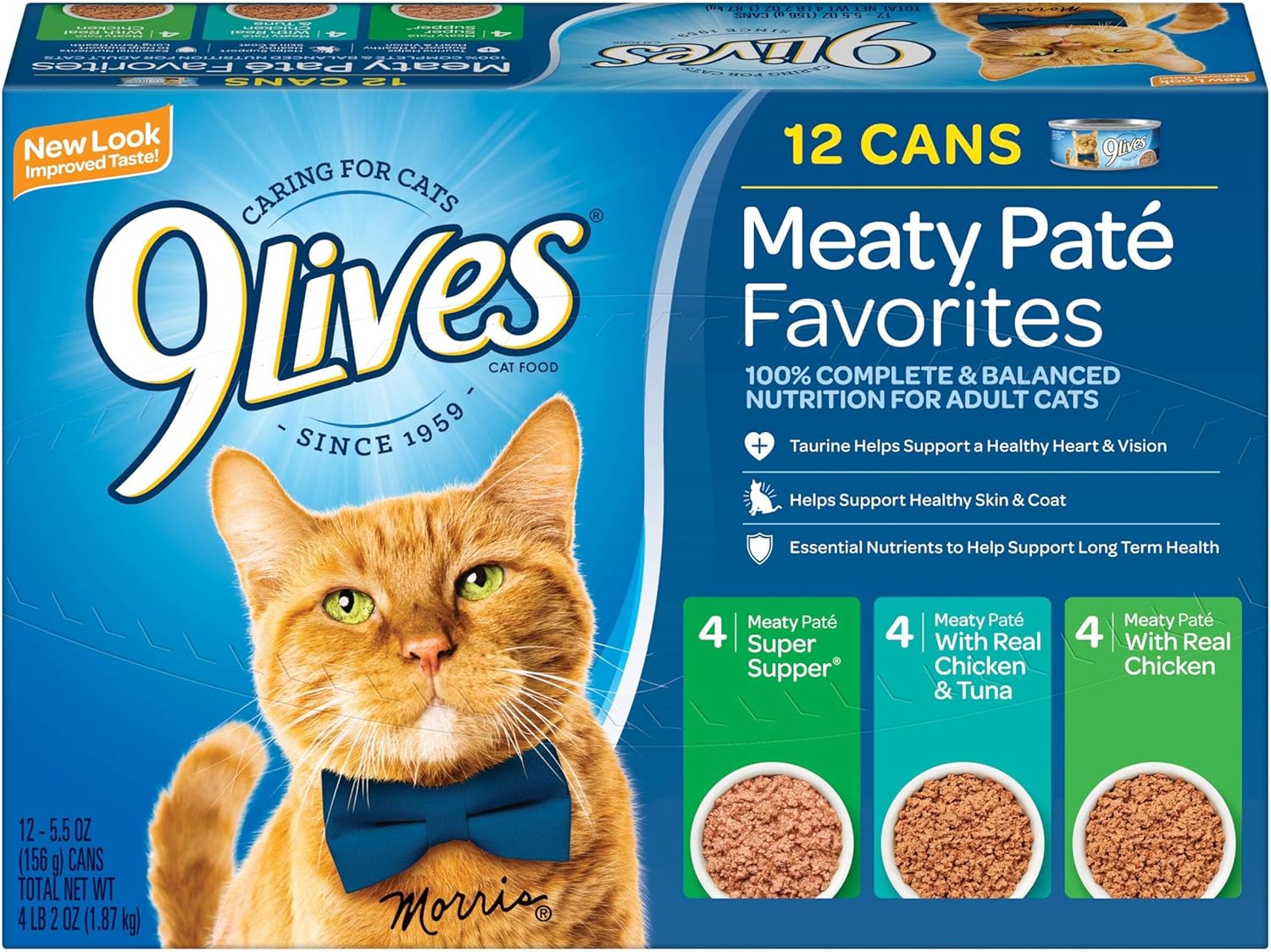 9Lives Paté Favorites Wet Cat Food Variety Pack, 5.5 Ounce (Pack of 12) 9Lives Paté Favorites Wet Cat Food Variety Pack, 5.5 Ounce (Pack of 12)