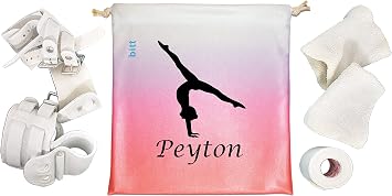 Bitt Sportswear Personalized Gymnastics Grip Bag with Split Handstand in Ombre Colors - Customized Bag with Crystals Option