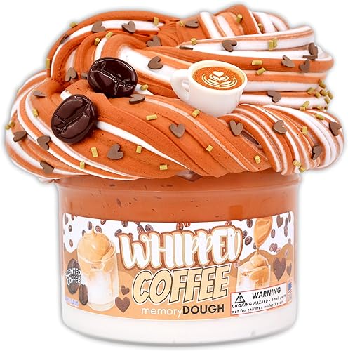 Miniatura 2 de Mantequilla de café batida (8 onzas) - MemoriyDOUGH Slime - Hecho a mano en Estados Unidos - Dope Slimes