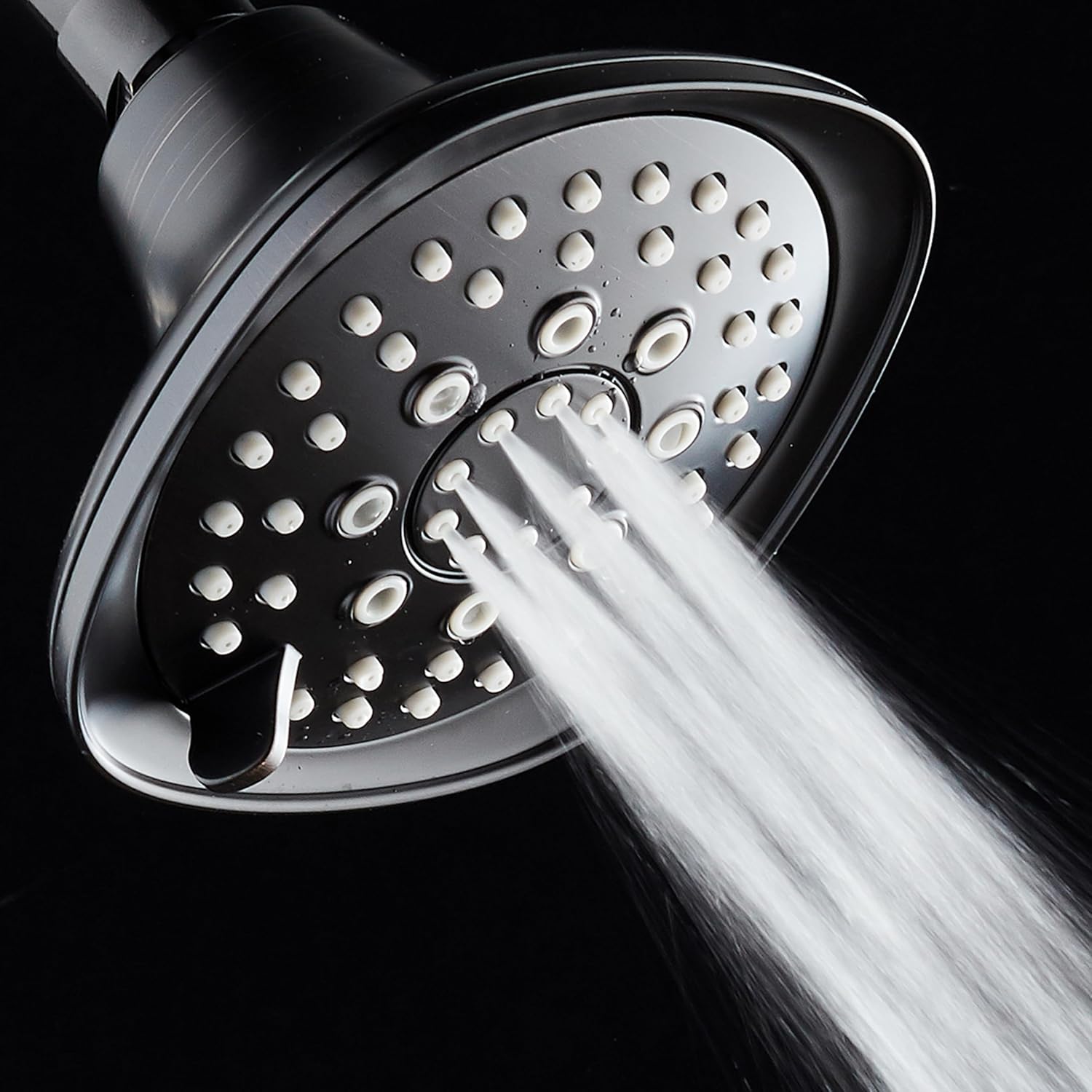 AquaDance Oil-Rubbed Bronze Hot Oval Square Style 6-setting High-Pressure Luxury Shower Head. Angle Adjustable, Solid Brass Connection Nut, Finish. Premium Quality Exclusive Showerhead