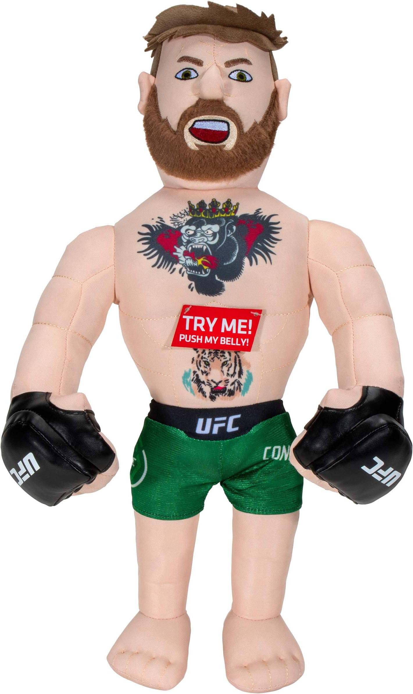 Champion Conor McGregor Plush Toy with Sound Effects - Features Famous Catchphrases from ‘The Notorious’ Wrestler, Like ‘is that All You Got?’ - Ready for Playtime Wrestling & Boxing
