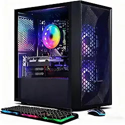 Computador desktop para jogos STGAubron Intel Core i5 até 3,7 GHz, GeForce RTX 2060 6G, RAM 16 GB, SSD 512 GB, Wi-Fi, Bluetooth 5.0, 2 ventoinhas RGB, RGB BT Sound Bar, Windows 10 Home