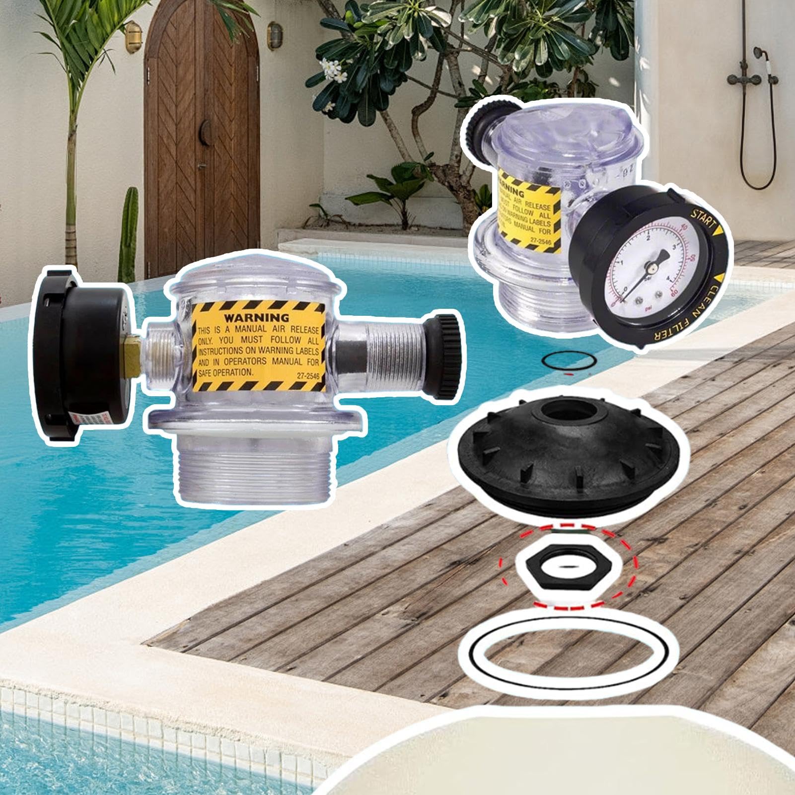 Sostituzione della valvola di sfiato del filtro della piscina