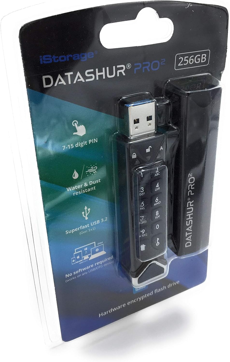 iStorage datAshur PRO2 256 GB Secure Flash Drive FIPS 140-2 Level 3 ...