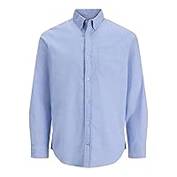 Jack & Jones Male Camicia per Il Tempo Libero Slim Fit, Blu Cashmere