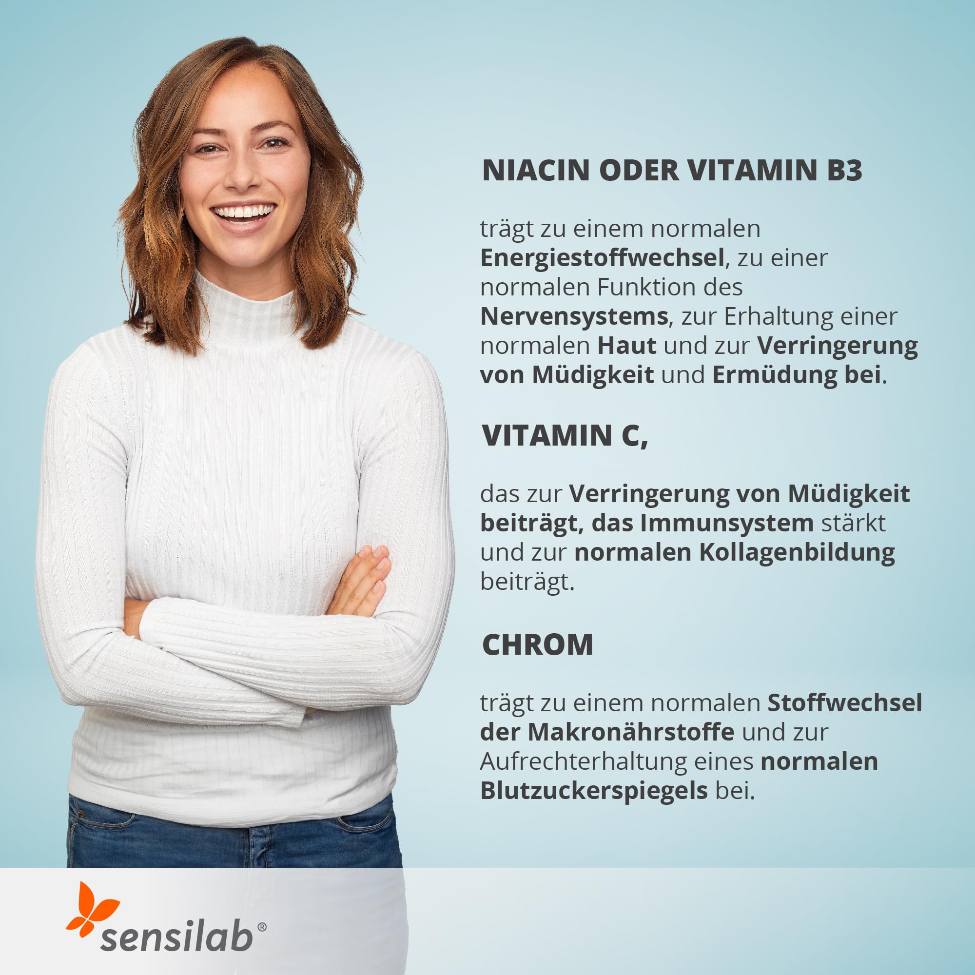 Sensilab Garcinia Slim - 417 mg Garcinia Cambogia (60% HCA) - Mit zusätzlichem Vitamin C, Niacin und Chrom - 90 Kapseln für 90 Tage