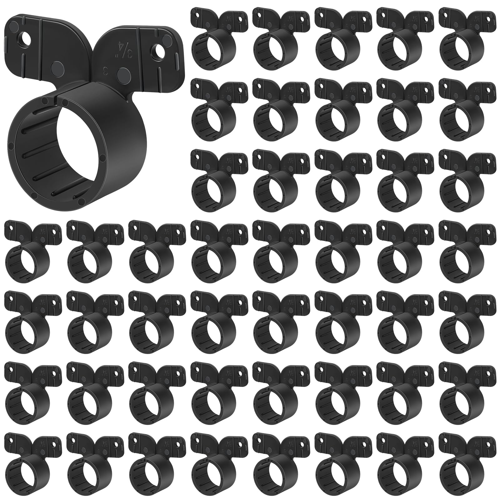 Briwooody 100 Pack 3/4 Inch Pex Suspension Pipe Clamps, Black