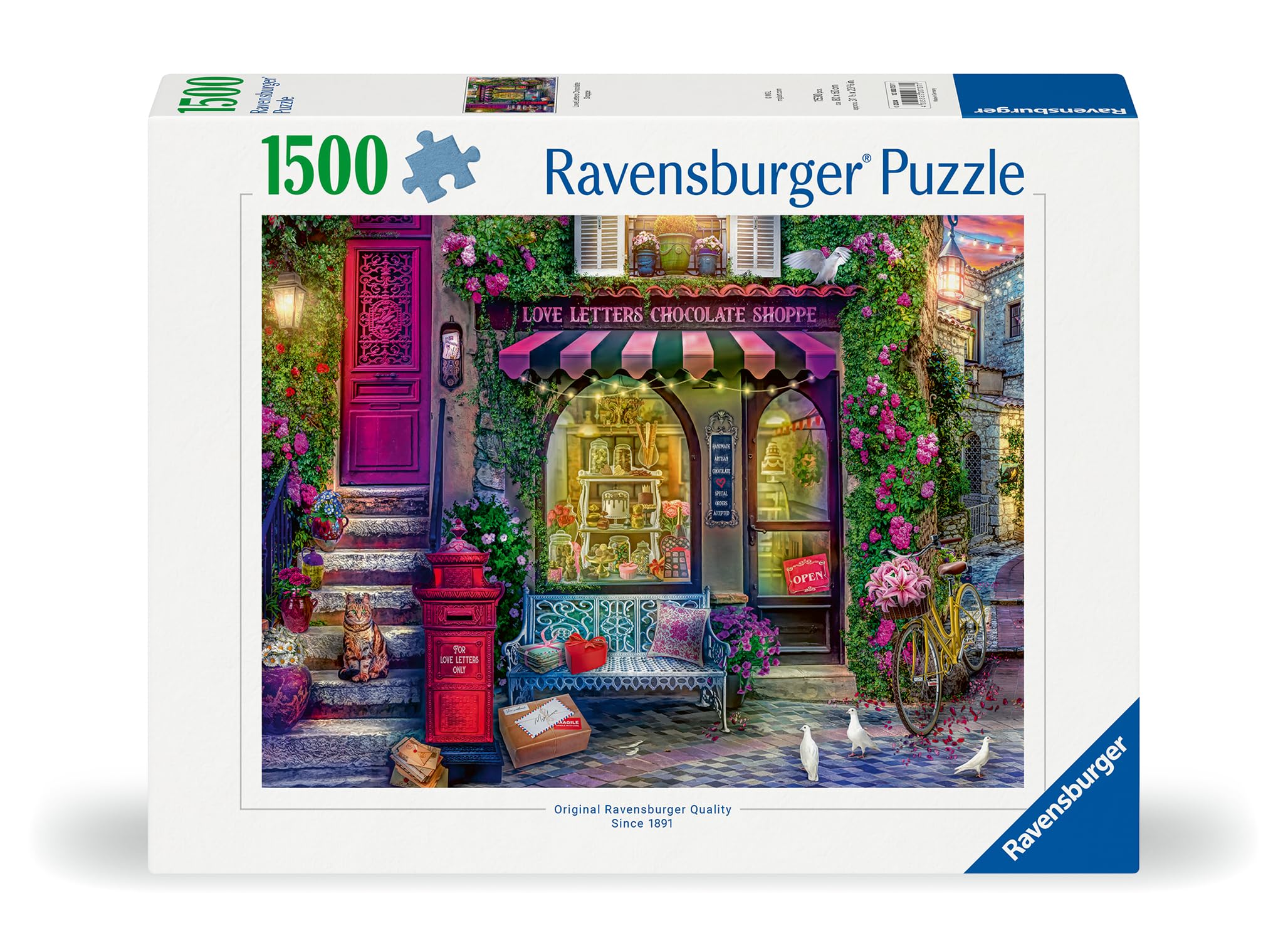 Ravensburger Heart Love Letters Chocolate Shop 1500 Piece Jigsaw Puzzle for Adults & Kids Age 12 Years +, Multicolor - Image 2