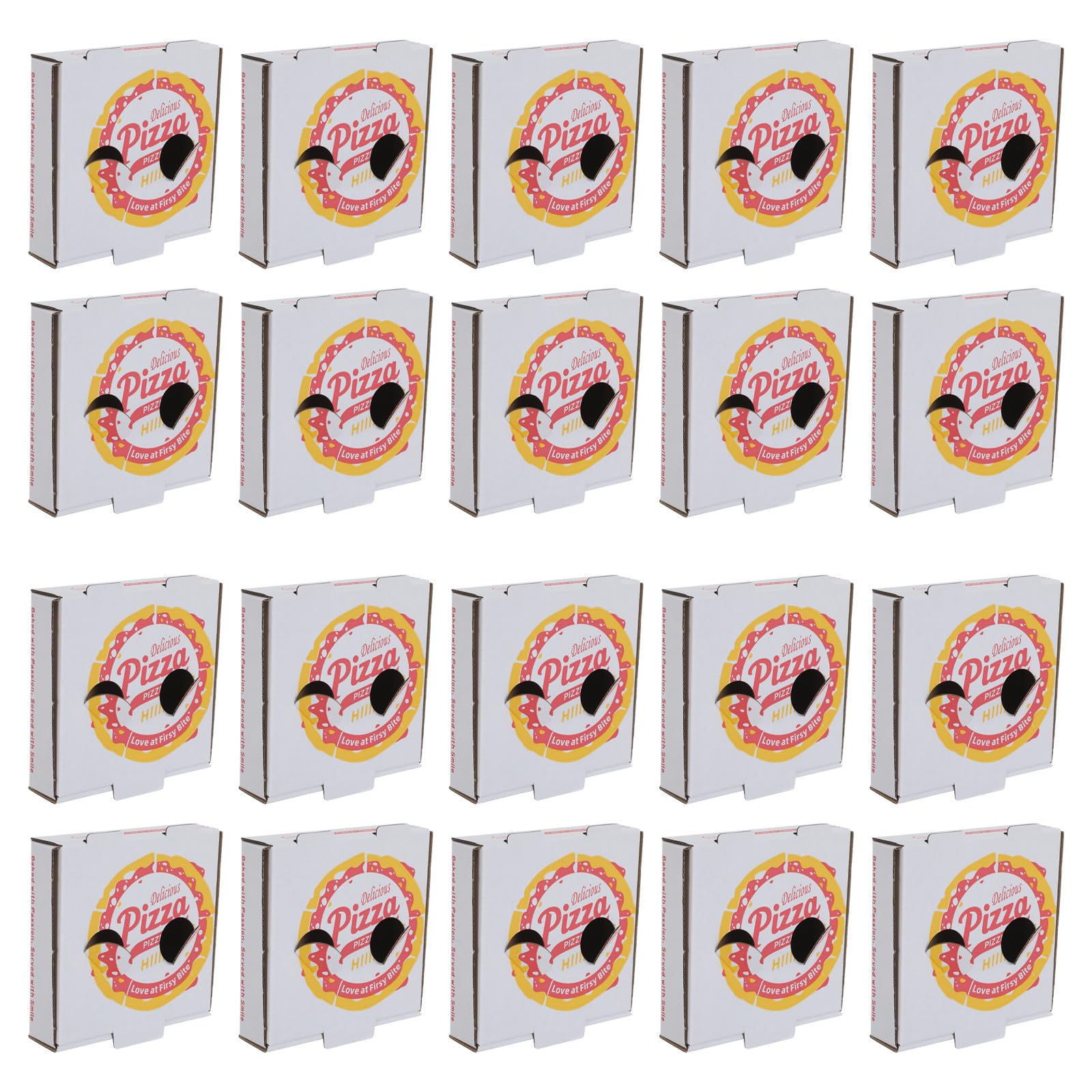 20 cajas de cartón corrugado para pizza para llevar - Envases desechables de 15 cm para pizza - Embalaje para restaurantes, panaderías, fiestas y catering