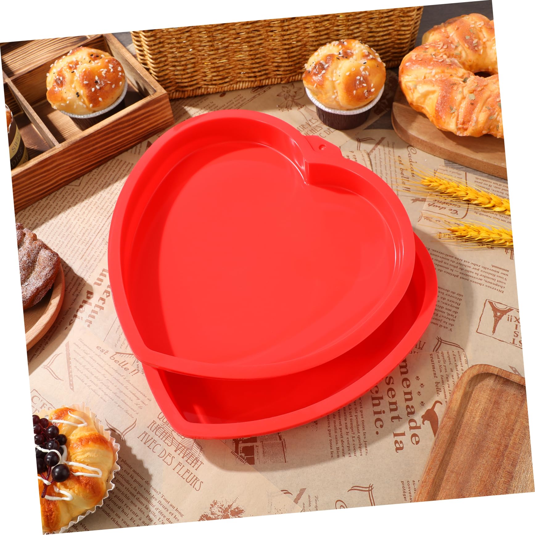 2piezas Moldes De Para Pasteles Forma De De Bandejas Para Hornear Aptas Para Brownies y Postres Románticos