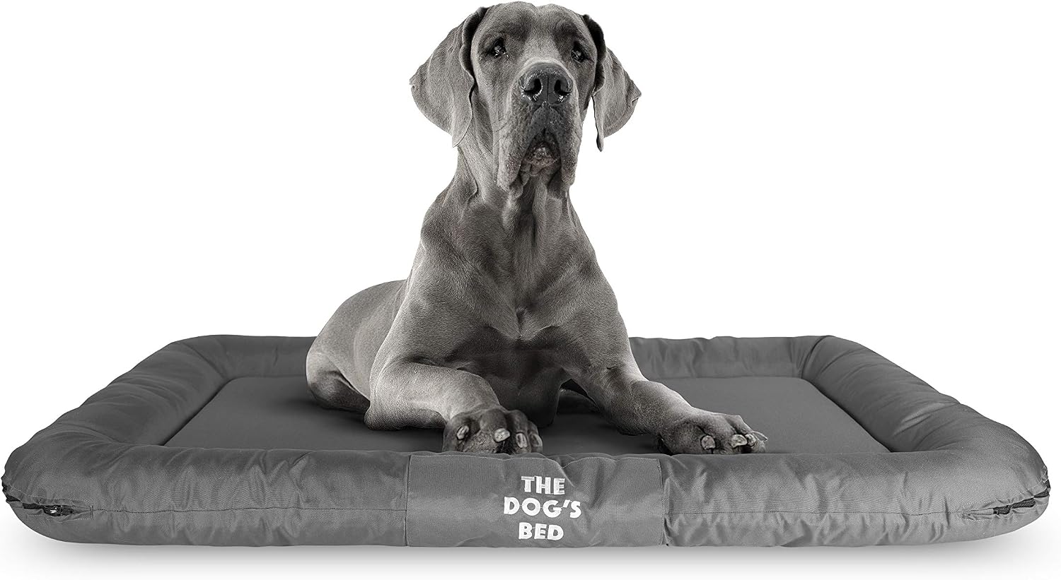 The Dog’s Bed, Premium Waterproof Dog Bed, XXL, Quality, Durable Grey Oxford Fabric, Tough YKK Zippers, Washable Reversible Cover, Dog…