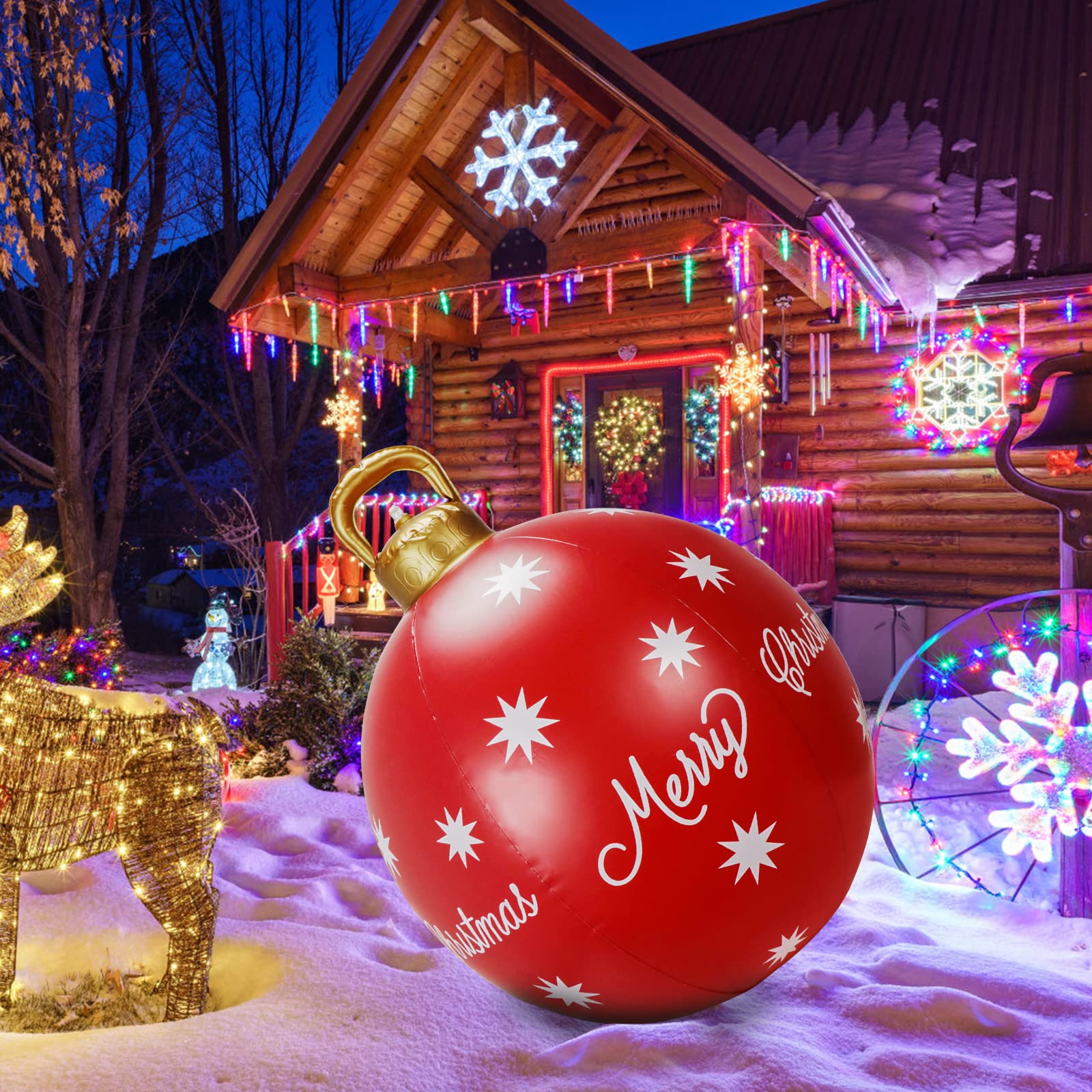 Buy Hysagtek 23.6 Inch Giant Christmas Inflatable Ball with Pump, Extra