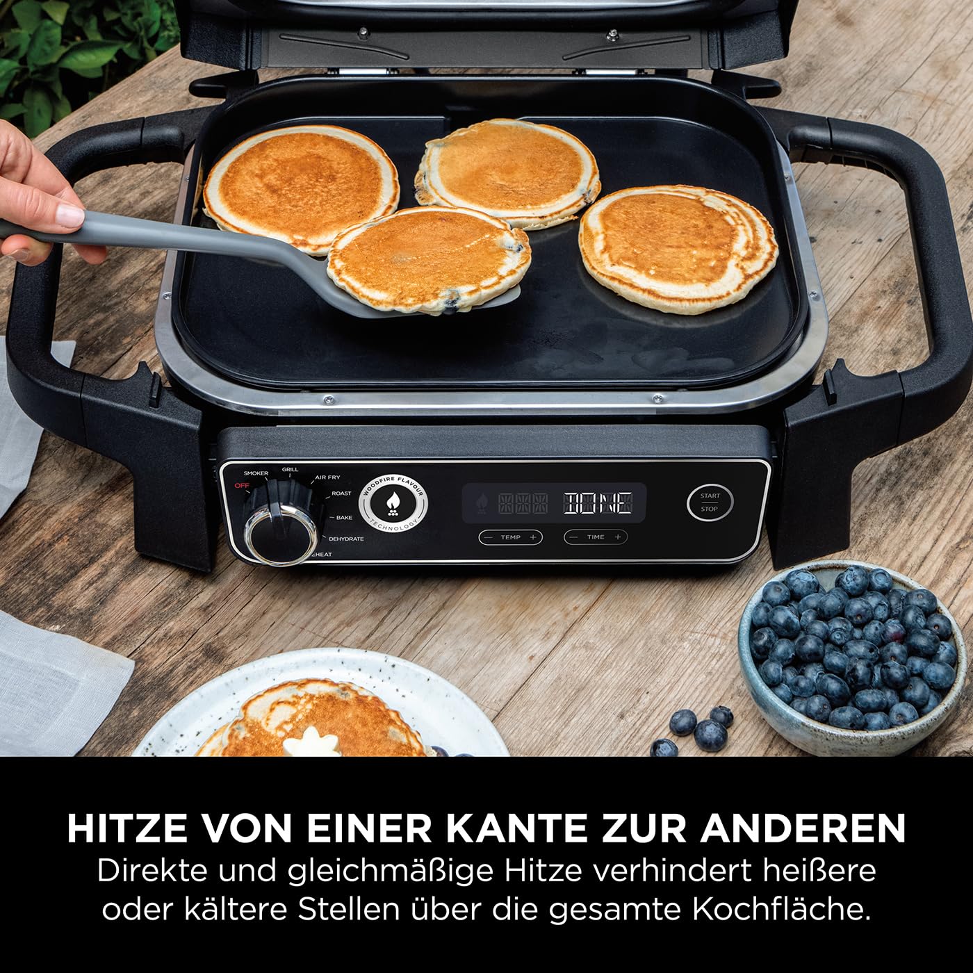 Ninja Woodfire Plancha [XSKGRIDPLTEUK] Offizielles Ninja Zubehör, Antihaftbeschichtung, Black, 28 x 5.4 x 37.2 cm