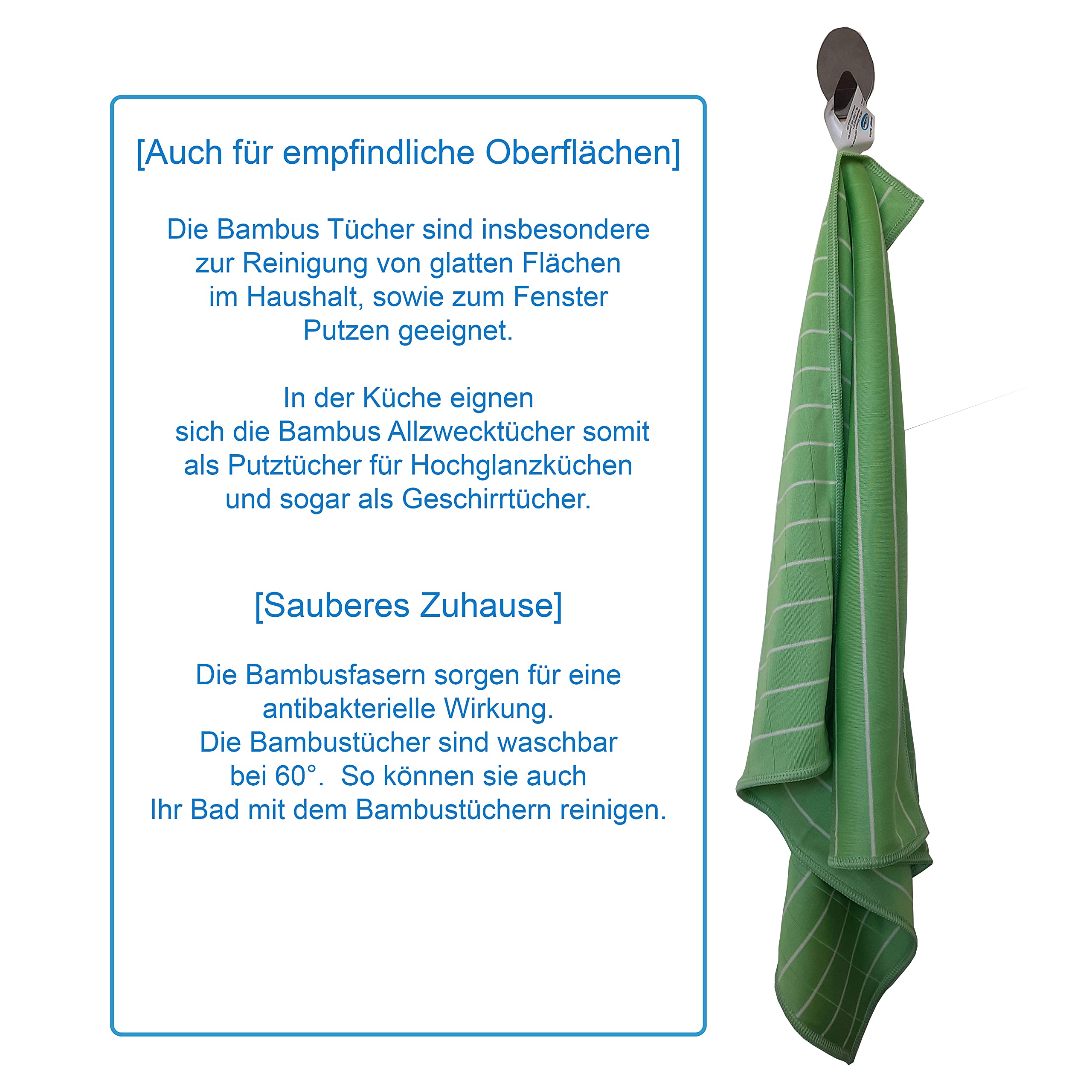 AQUA LASER BAMBUS Mikrofaser Glas - und Fenstertcher Poliertuch 6er Set :  Amazon.de: Kche, Haushalt & Wohnen