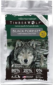 Timberwolf Black Forest Venison Recipe Dry Dog Food 4lb