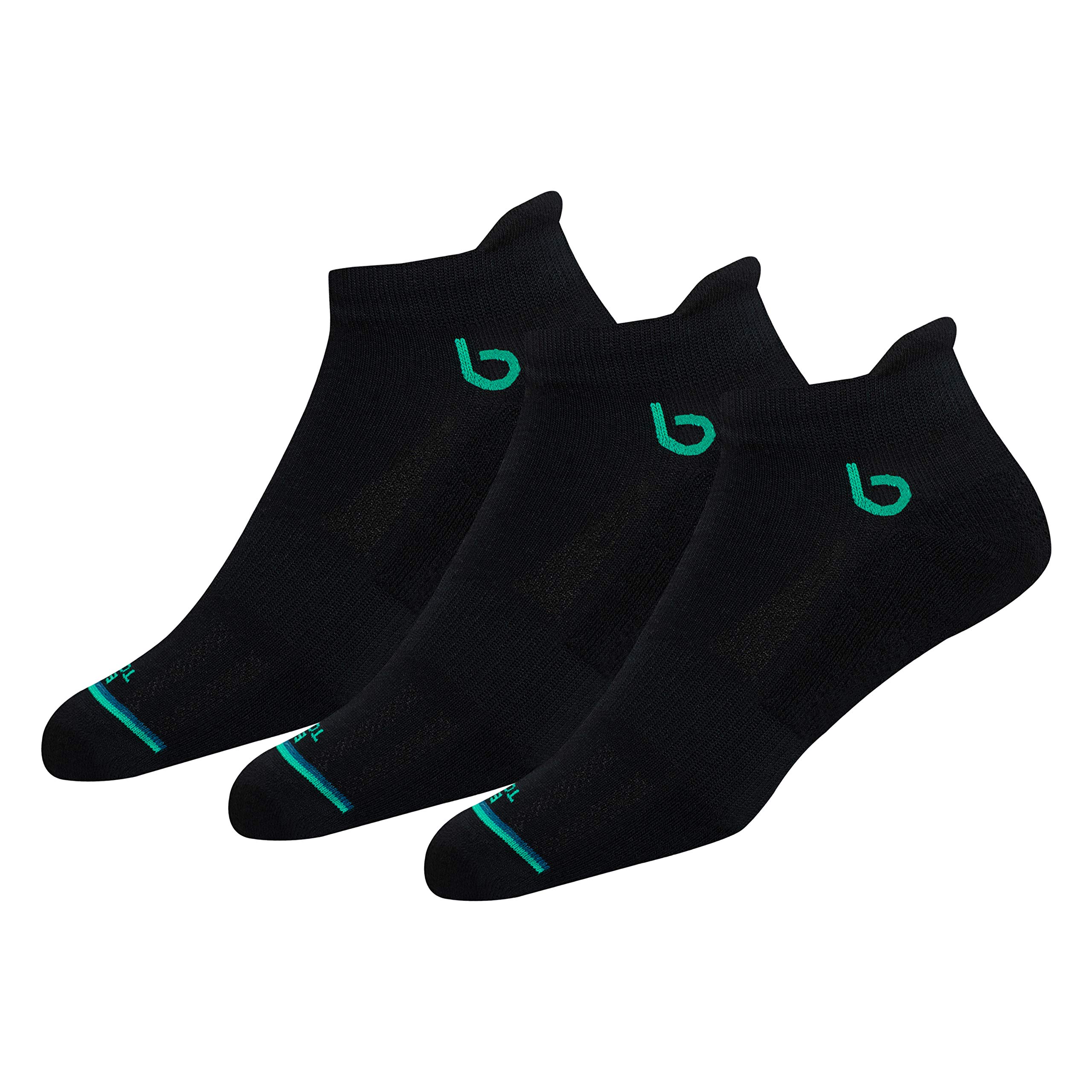 Unisex Eco Touch Athletic Ankle Bamboo Socks for Men & Women Running, Badminton & Gym, Pack of 3 (Size UK 7-11)
