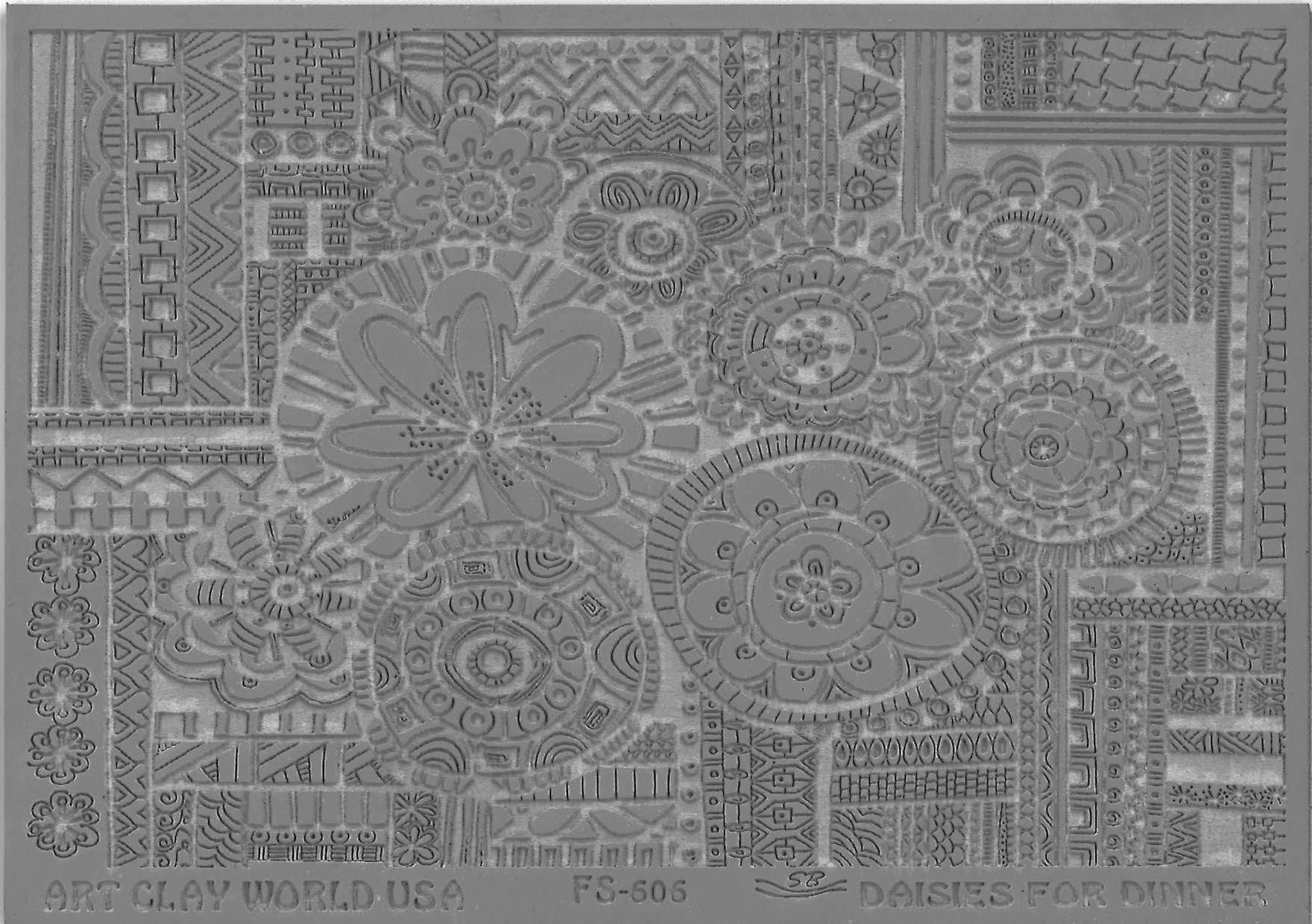 FlexiStamps Texture Sheet Shona Brooks Daisies for Dinner Design - 1 pc.