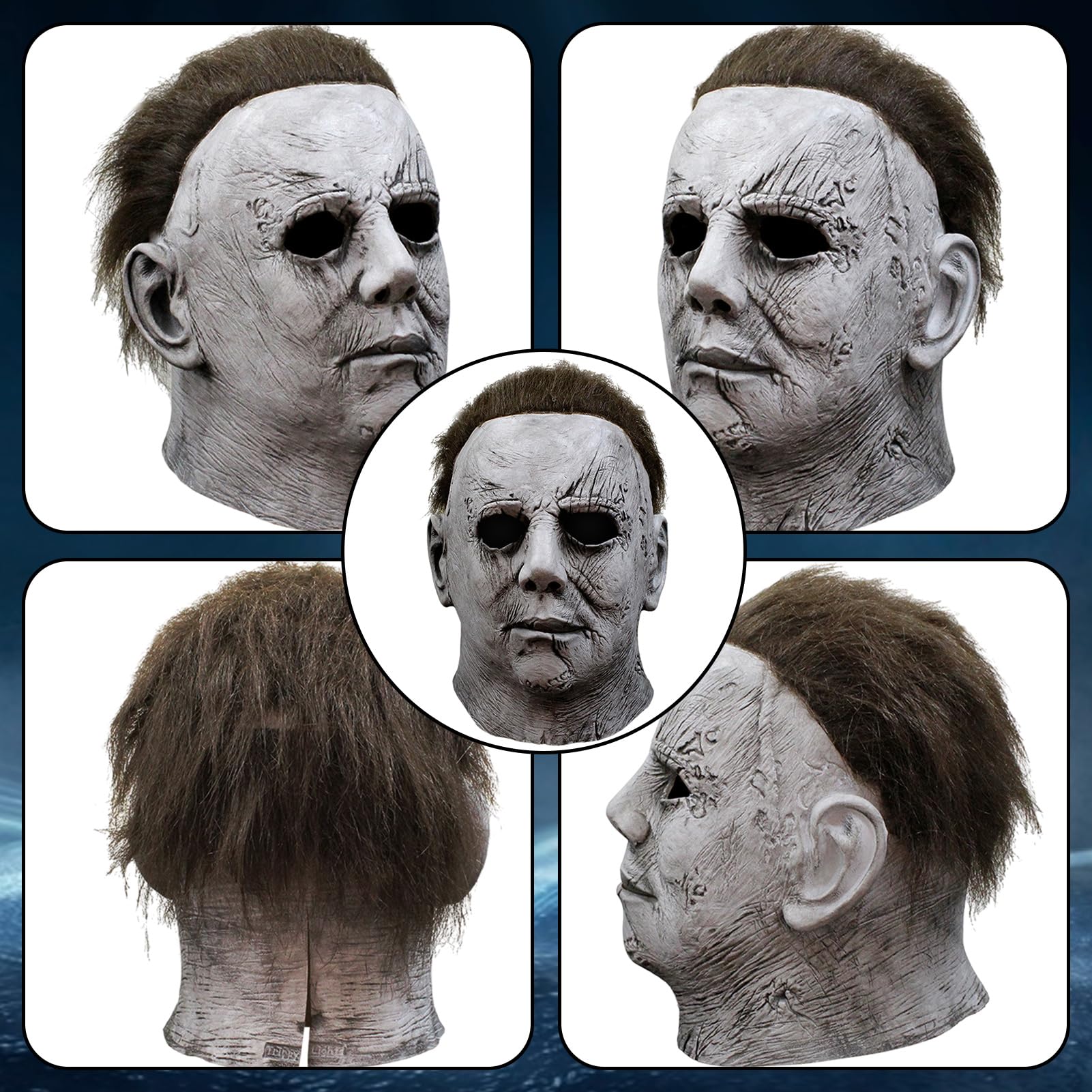 Maryparty Michael Myers Mask for Adults Halloween Michael Myers Face Scary Mask for Halloween Kills Scary Cosplay (Style-4) - Image 3