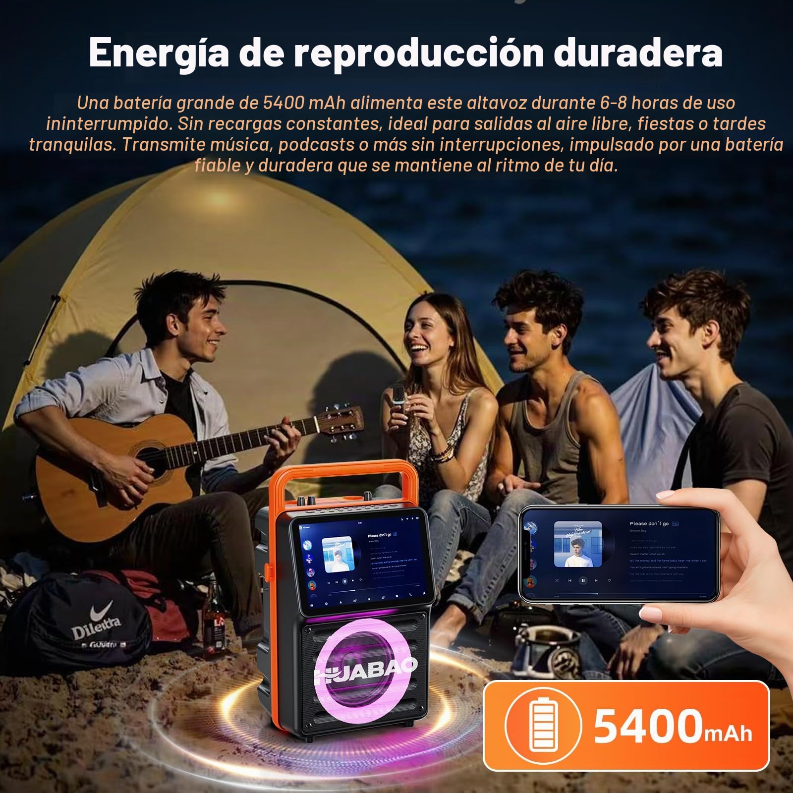 Máquina de Karaoke con Pantalla integrada de 10,1 Pulgadas, Altavoz Bluetooth con visualización de Letras y Luces, duplicación de Pantalla inalámbrica para iOS y Android, 2 micrófonos Recargables