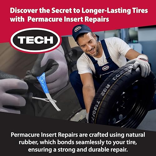 Miniatura 5 de TECH Permacure Passenger Tire Plug Kit – The Ideal Flat Tire Fix Kit for Passenger Cars, Light Trucks, SUVs, Trailers, ATVs, Golf Carts, Farm