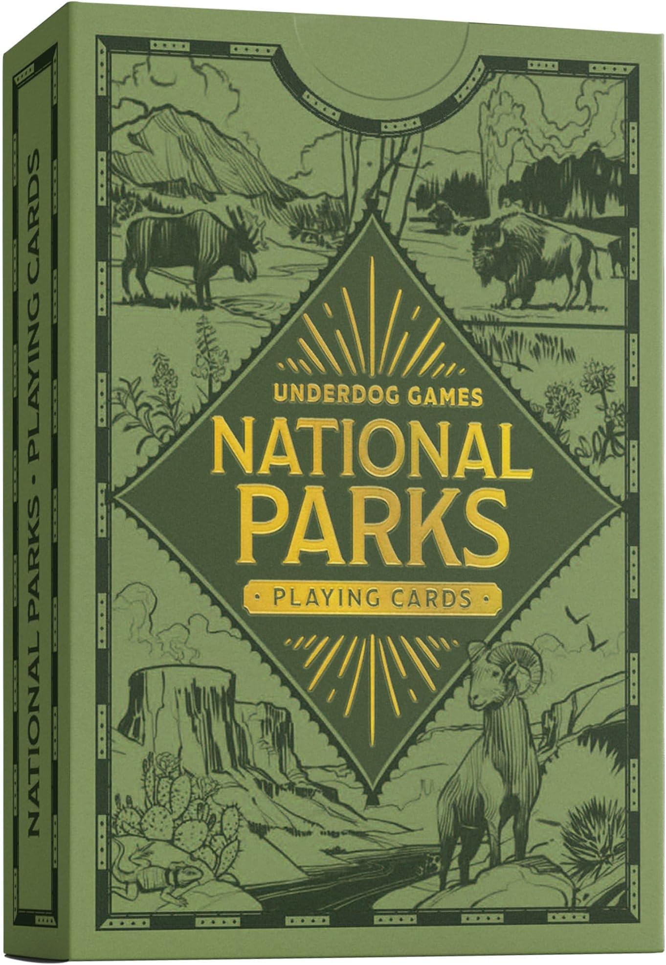 Underdog Games National Park Playing Cards | 52 Pieces of Stunning Custom Art | Unique Park for Every Card