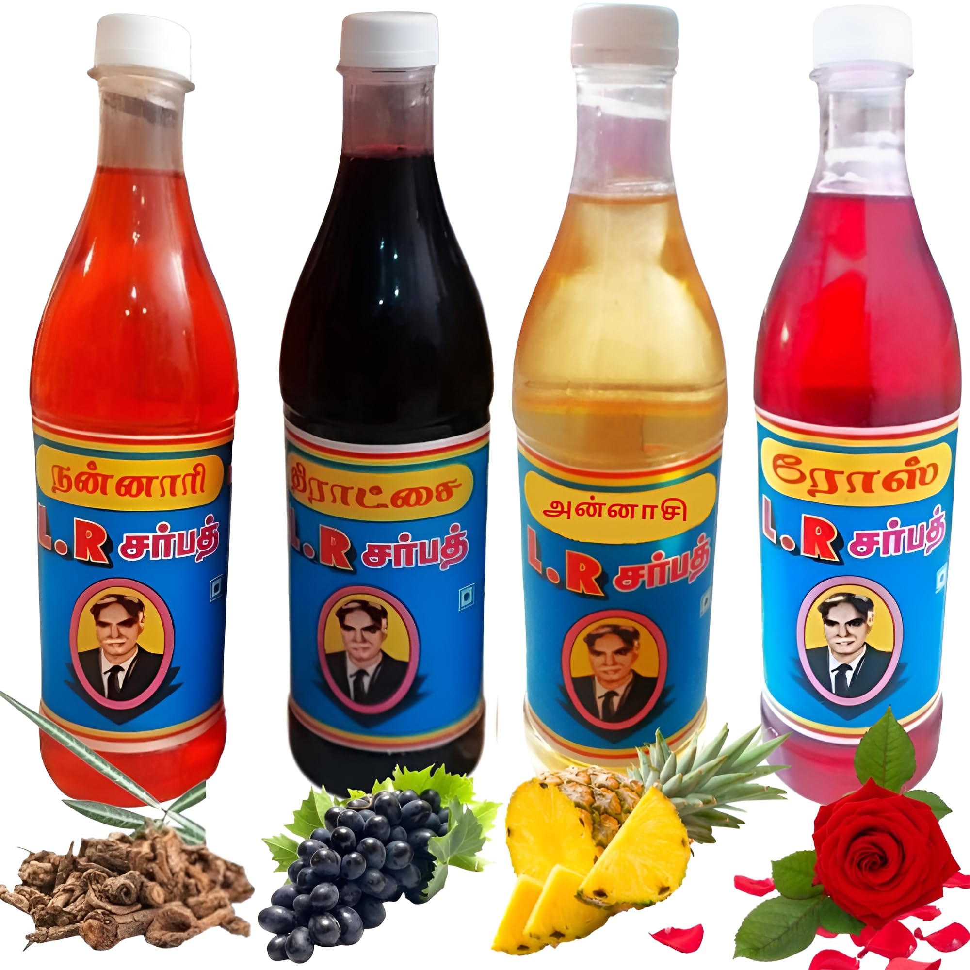 LR Nannari Sharbath 700ml | Natural & Refreshing Cool Drink | Beat the Heat with LR Nanari sarbath (Rose + Nannari + Grape + Pineapple Sarbath, 700ml + 700ml + 700ml + 700ml)-image-31