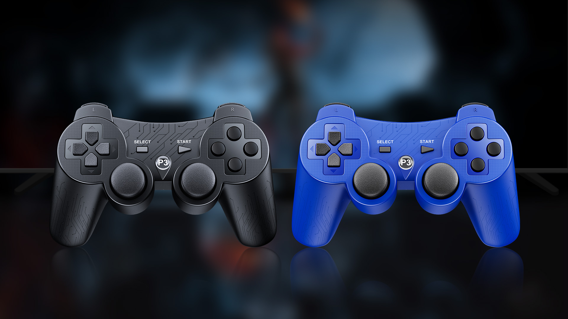 Amazon.com: OKHAHA Controller 2 Pack for PS3 Wireless Controller