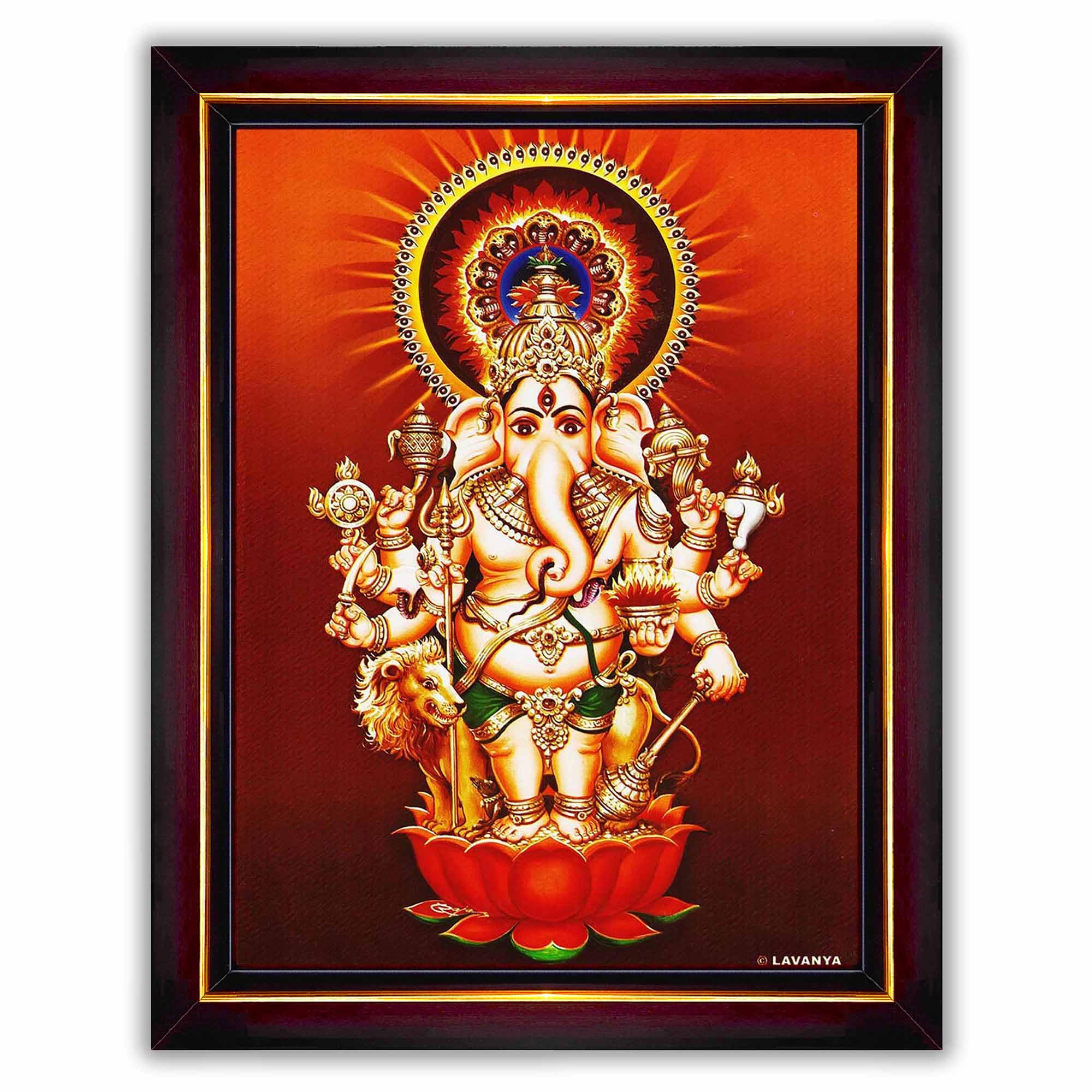 Pavan Photo Laminations Drishti Ganapathi for Entrance Vastu Ganesha Wall Painting Framed Home Decor (Wood,Matte,Brown,Big Size,10 x 12 Inch) B286M (B09MLY87WL) Amazon Price History, Amazon Price Tracker