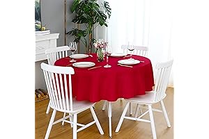 Elegant Red Round Tablecloths 48 Inch