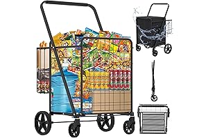 37.5 Gallons Heavy Duty Shopping Cart with Wheels
